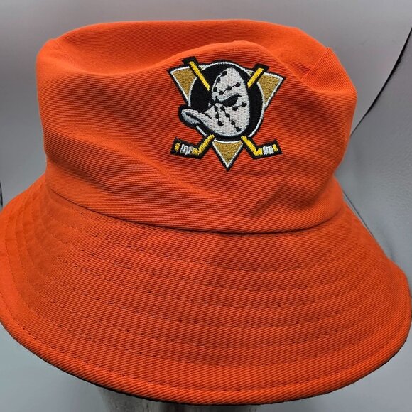 Anaheim Ducks NHL Hockey Chick-Fil-A Black Orange Reversible Bucket Hat - Picture 5 of 9